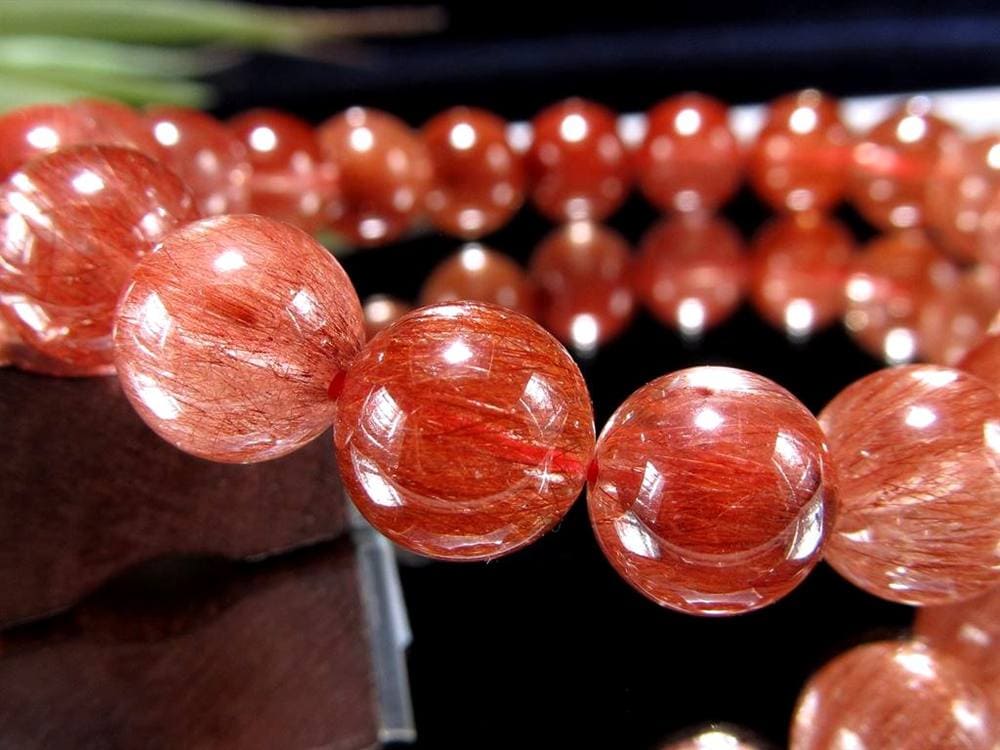 レッド ブラウン ルチルクォーツ ブレスレット ルチルレイテッドクォーツ