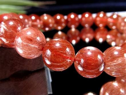 レッド ブラウン ルチルクォーツ ブレスレット ルチルレイテッドクォーツ