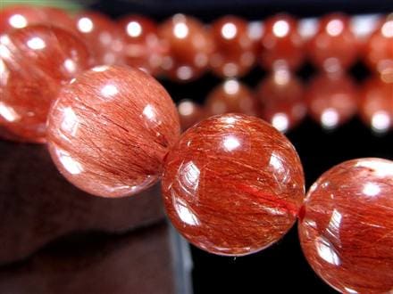 レッド ブラウン ルチルクォーツ ブレスレット ルチルレイテッドクォーツ