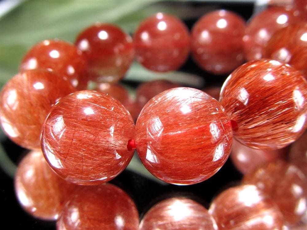 レッド ブラウン ルチルクォーツ ブレスレット ルチルレイテッドクォーツ