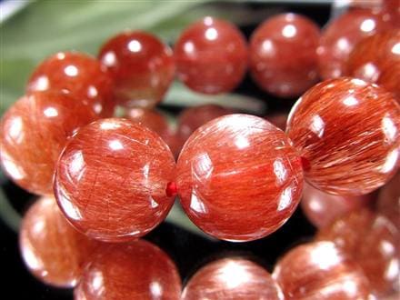 レッド ブラウン ルチルクォーツ ブレスレット ルチルレイテッドクォーツ