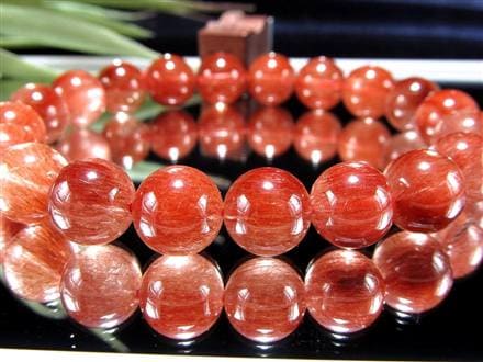 レッド ブラウン ルチルクォーツ ブレスレット ルチルレイテッドクォーツ