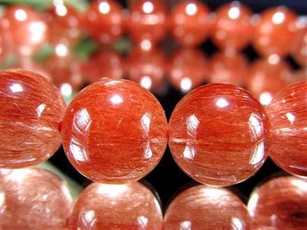 レッド ブラウン ルチルクォーツ ブレスレット ルチルレイテッドクォーツ