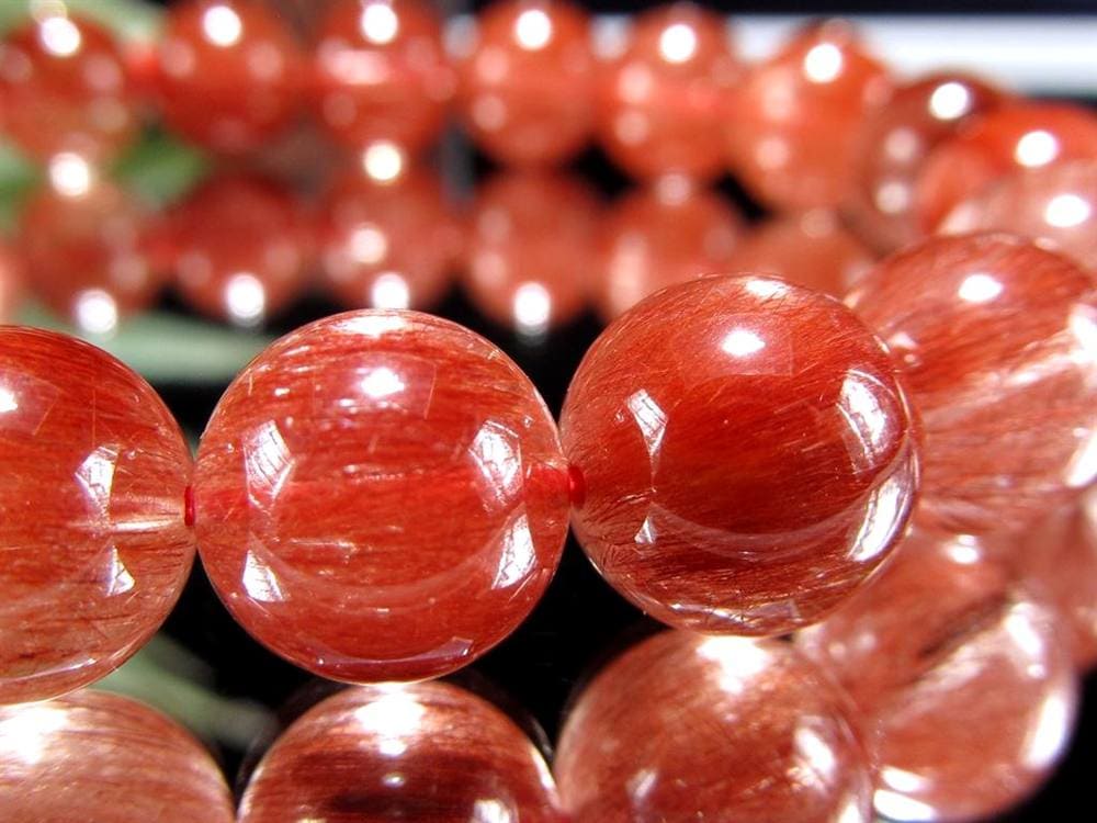 レッド ブラウン ルチルクォーツ ブレスレット ルチルレイテッドクォーツ