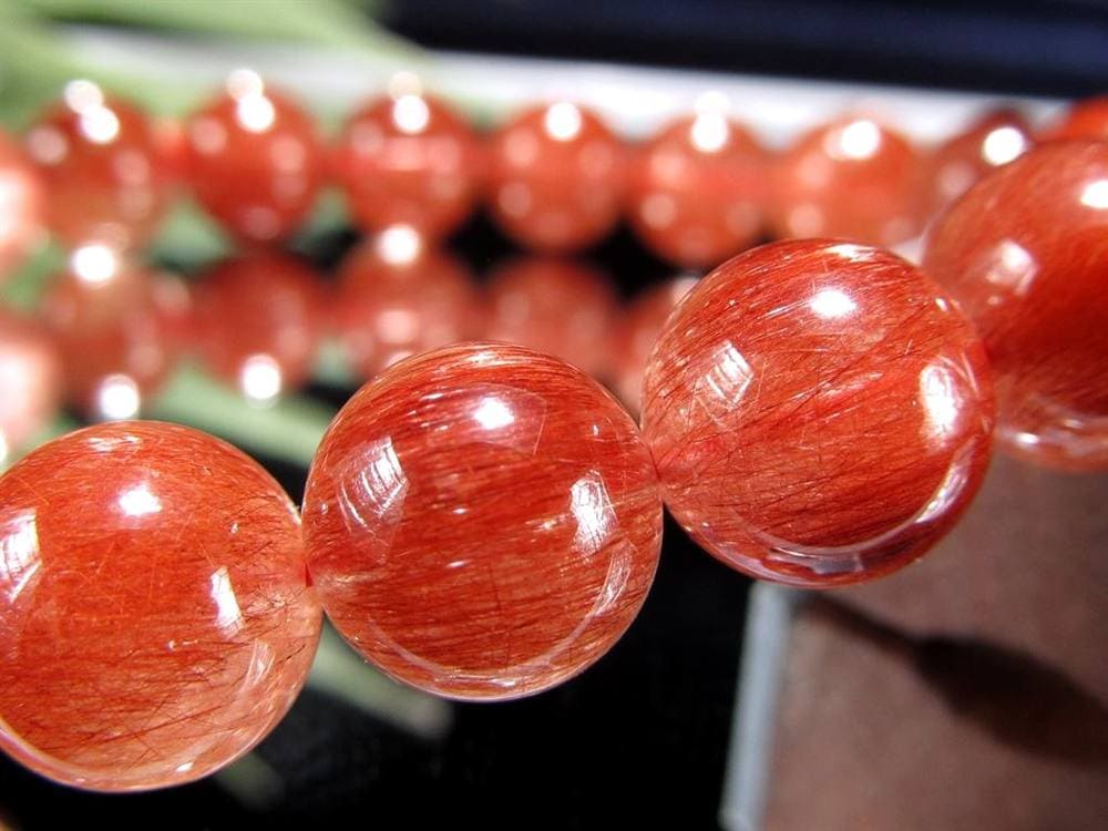 レッド ブラウン ルチルクォーツ ブレスレット ルチルレイテッドクォーツ