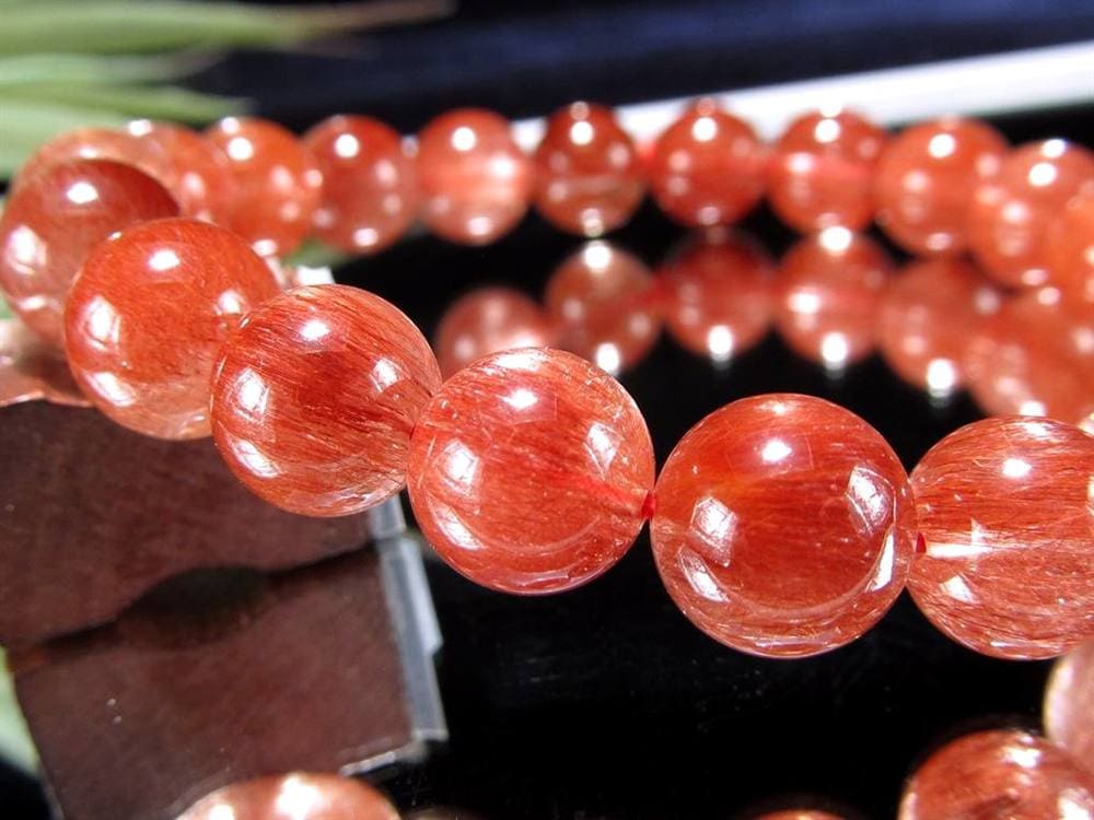 レッド ブラウン ルチルクォーツ ブレスレット ルチルレイテッドクォーツ