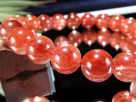 レッド ブラウン ルチルクォーツ ブレスレット ルチルレイテッドクォーツ