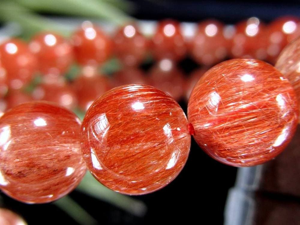 レッド ブラウン ルチルクォーツ ブレスレット ルチルレイテッドクォーツ