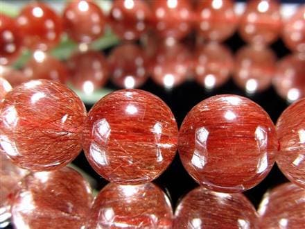 レッド ブラウン ルチルクォーツ ブレスレット ルチルレイテッドクォーツ