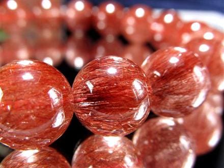 レッド ブラウン ルチルクォーツ ブレスレット ルチルレイテッドクォーツ