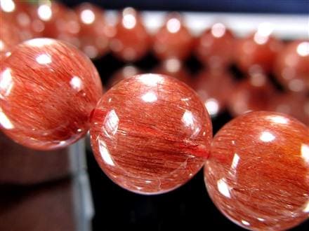 レッド ブラウン ルチルクォーツ ブレスレット ルチルレイテッドクォーツ