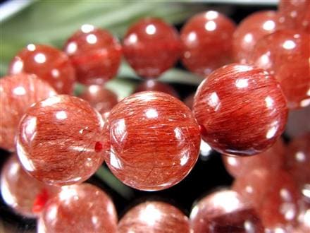 レッド ブラウン ルチルクォーツ ブレスレット ルチルレイテッドクォーツ