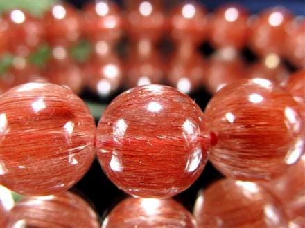 レッド ブラウン ルチルクォーツ ブレスレット ルチルレイテッドクォーツ