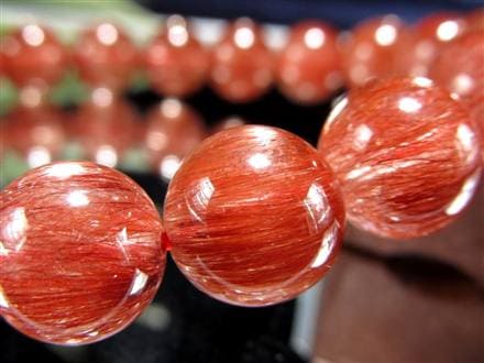 レッド ブラウン ルチルクォーツ ブレスレット ルチルレイテッドクォーツ