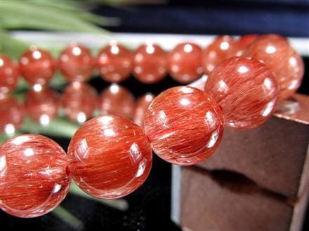 レッド ブラウン ルチルクォーツ ブレスレット ルチルレイテッドクォーツ