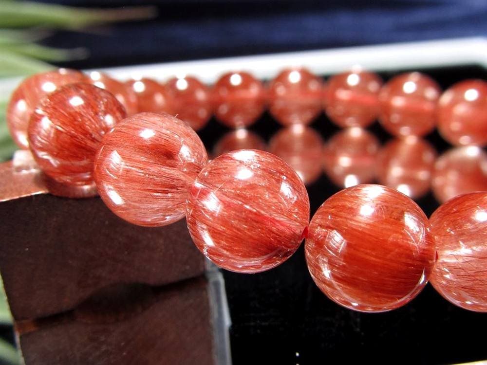 レッド ブラウン ルチルクォーツ ブレスレット ルチルレイテッドクォーツ