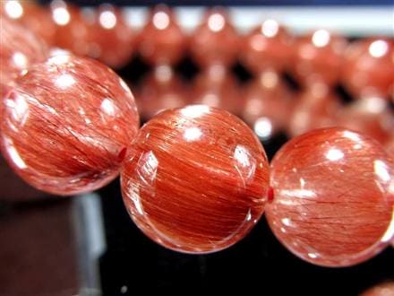 レッド ブラウン ルチルクォーツ ブレスレット ルチルレイテッドクォーツ