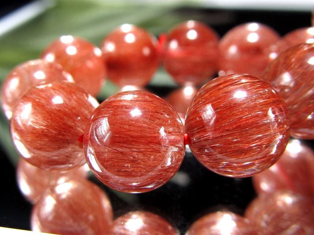 レッド ブラウン ルチルクォーツ ブレスレット ルチルレイテッドクォーツ