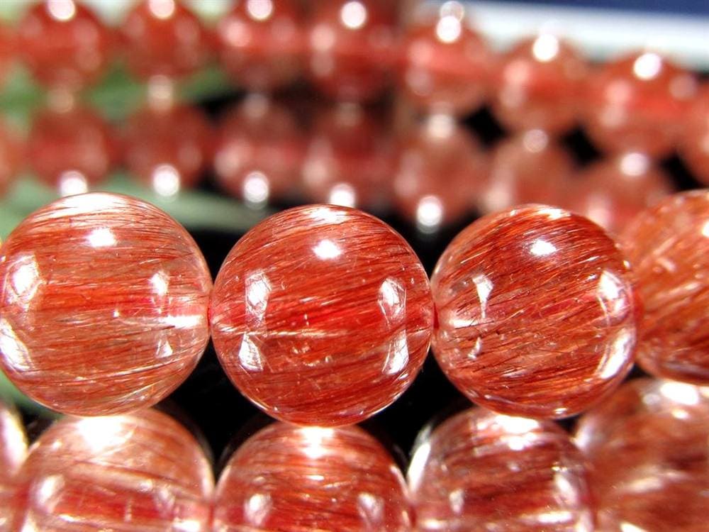 レッド ブラウン ルチルクォーツ ブレスレット ルチルレイテッドクォーツ