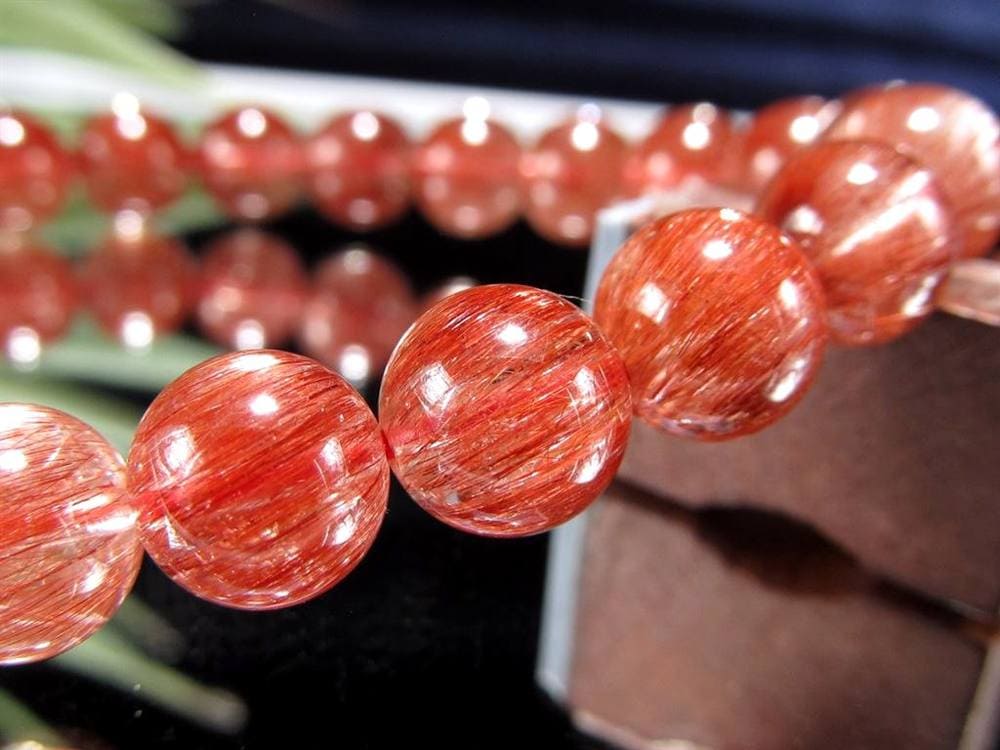 レッド ブラウン ルチルクォーツ ブレスレット ルチルレイテッドクォーツ