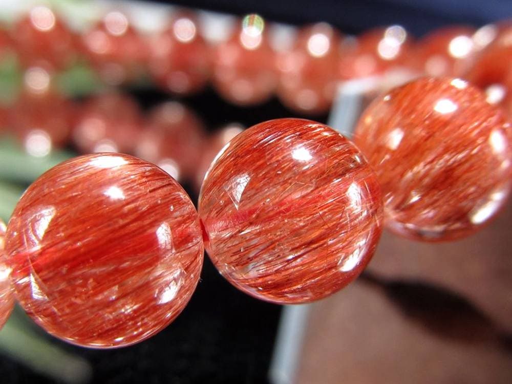 レッド ブラウン ルチルクォーツ ブレスレット ルチルレイテッドクォーツ