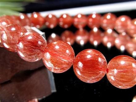レッド ブラウン ルチルクォーツ ブレスレット ルチルレイテッドクォーツ