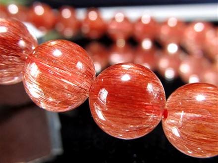 レッド ブラウン ルチルクォーツ ブレスレット ルチルレイテッドクォーツ