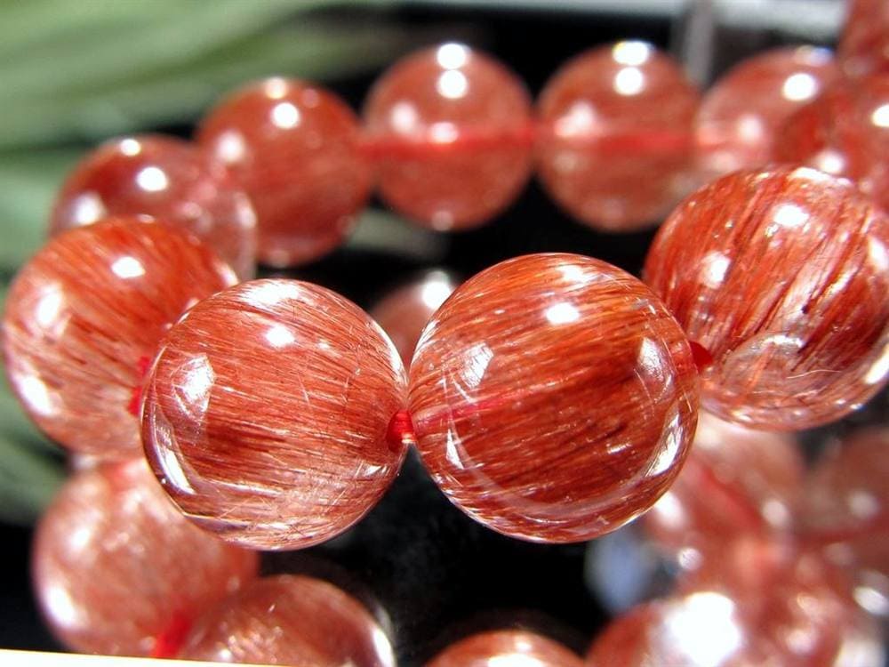 レッド ブラウン ルチルクォーツ ブレスレット ルチルレイテッドクォーツ