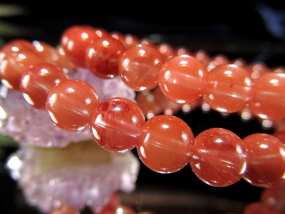 アンデシン 中性長石 ブレスレット チベットサンストーン チベットナイト