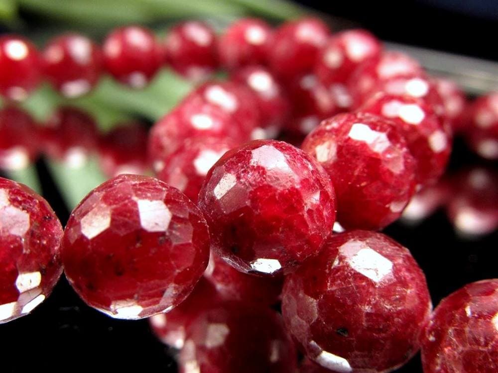 アフリカンルビー ブラッディルビー 紅玉 ミラーボールカット ブレスレット