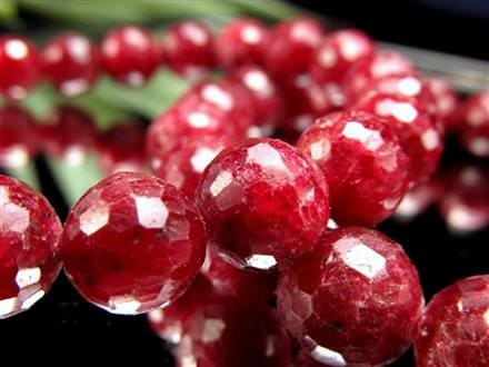 アフリカンルビー ブラッディルビー 紅玉 ミラーボールカット ブレスレット