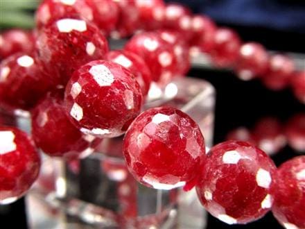 アフリカンルビー ブラッディルビー 紅玉 ミラーボールカット ブレスレット