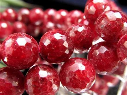 アフリカンルビー ブラッディルビー 紅玉 ミラーボールカット ブレスレット