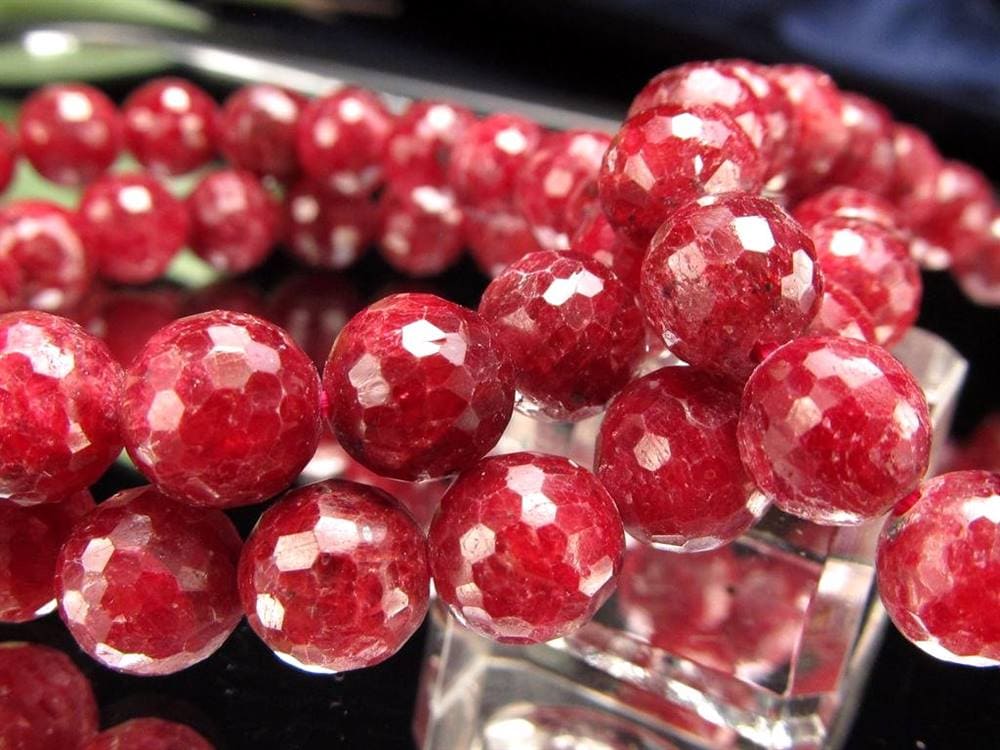 アフリカンルビー ブラッディルビー 紅玉 ミラーボールカット ブレスレット