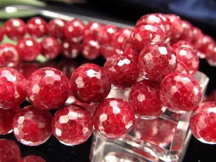 アフリカンルビー ブラッディルビー 紅玉 ミラーボールカット ブレスレット