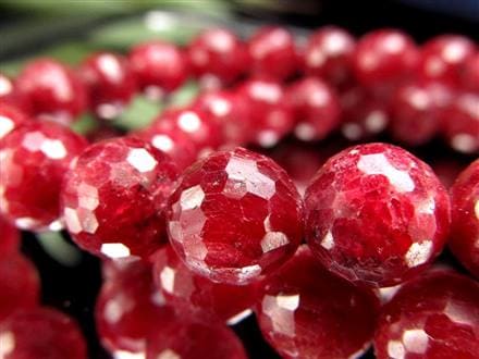 アフリカンルビー ブラッディルビー 紅玉 ミラーボールカット ブレスレット