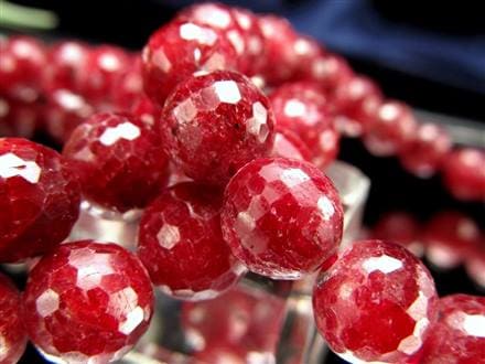 アフリカンルビー ブラッディルビー 紅玉 ミラーボールカット ブレスレット