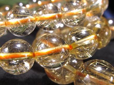 ゴールド ルチルクォーツ ルチレイテッドクォーツ ブレスレット 金運・勝負運の象徴