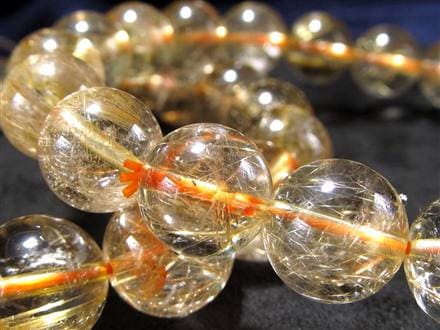 ゴールド ルチルクォーツ ルチレイテッドクォーツ ブレスレット 金運・勝負運の象徴