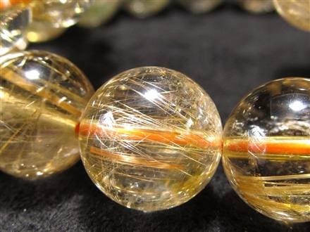 ゴールド ルチルクォーツ ルチレイテッドクォーツ ブレスレット 金運・勝負運の象徴