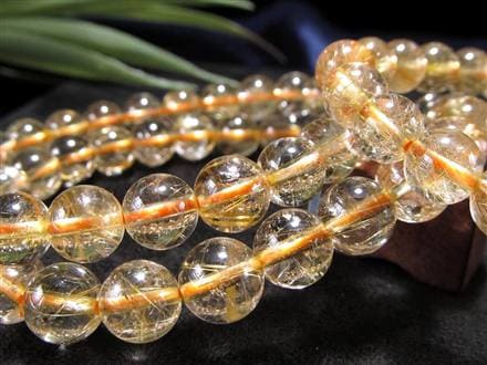 ゴールド ルチルクォーツ ルチレイテッドクォーツ ブレスレット 金運・勝負運の象徴