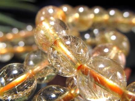 ゴールド ルチルクォーツ ルチレイテッドクォーツ ブレスレット 金運・勝負運の象徴