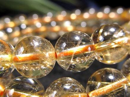 ゴールド ルチルクォーツ ルチレイテッドクォーツ ブレスレット 金運・勝負運の象徴