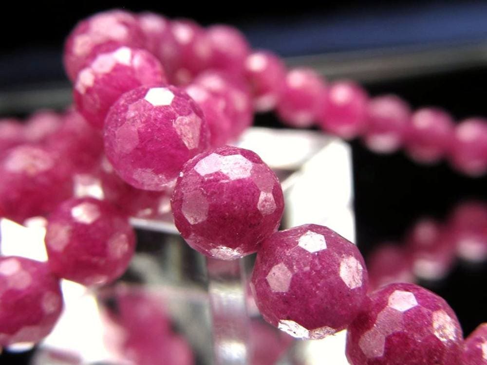 ルビー 紅玉 ミラーボールカット ブレスレット ピンクサファイア