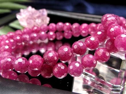 ルビー 紅玉 ミラーボールカット ブレスレット ピンクサファイア