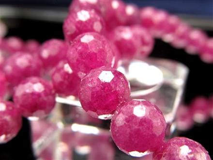 ルビー 紅玉 ミラーボールカット ブレスレット ピンクサファイア