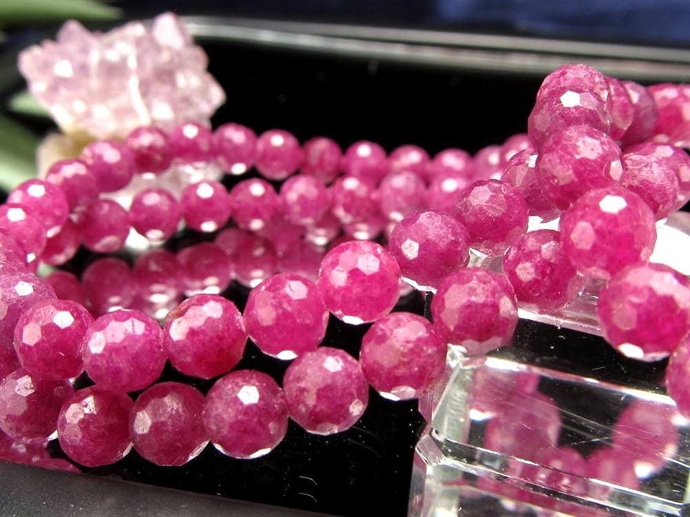 ルビー 紅玉 ミラーボールカット ブレスレット ピンクサファイア