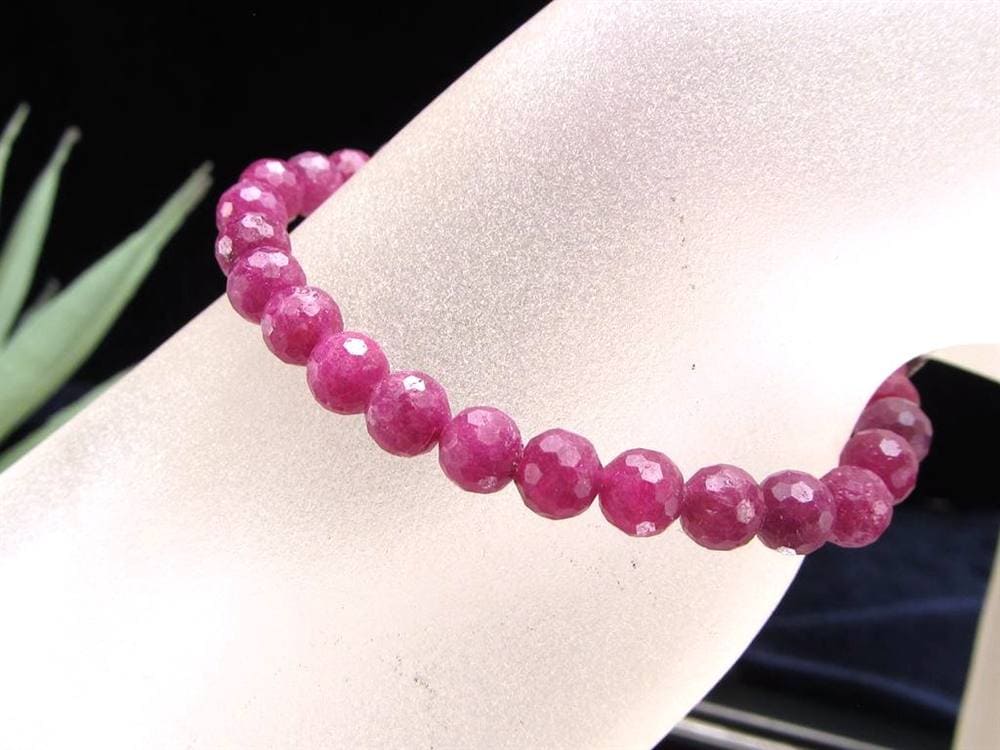ルビー 紅玉 ミラーボールカット ブレスレット ピンクサファイア