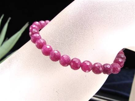 ルビー 紅玉 ミラーボールカット ブレスレット ピンクサファイア