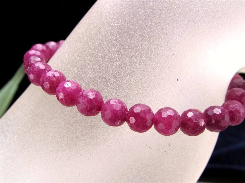 ルビー 紅玉 ミラーボールカット ブレスレット ピンクサファイア